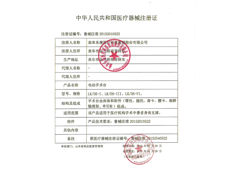 醫療器械注冊證